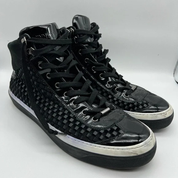 JIMMY CHOO ARGYLE アーガイル ハイカットスニーカーブラック43 1210652928100003_3.jpg